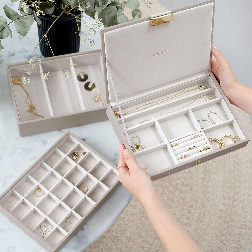 Stackers Classic Jewellery Tray Set Taupe - WARDROBE - Jewellery Storage - Soko and Co