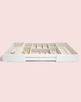 Stackers Large Expanding Jewellery Drawer Organiser White - WARDROBE - Jewellery Storage - Soko and Co