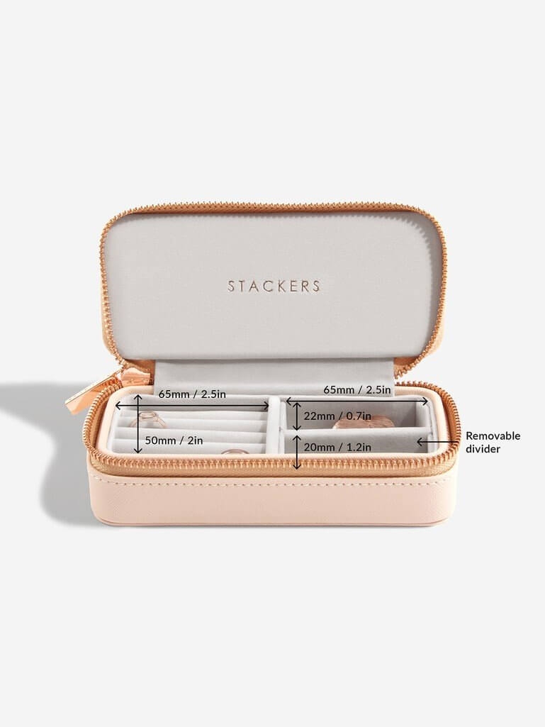 Stackers Medium Travel Jewellery Box Blush - WARDROBE - Jewellery Storage - Soko and Co