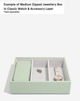 Stackers Medium Travel Jewellery Box Sage Green - WARDROBE - Jewellery Storage - Soko and Co