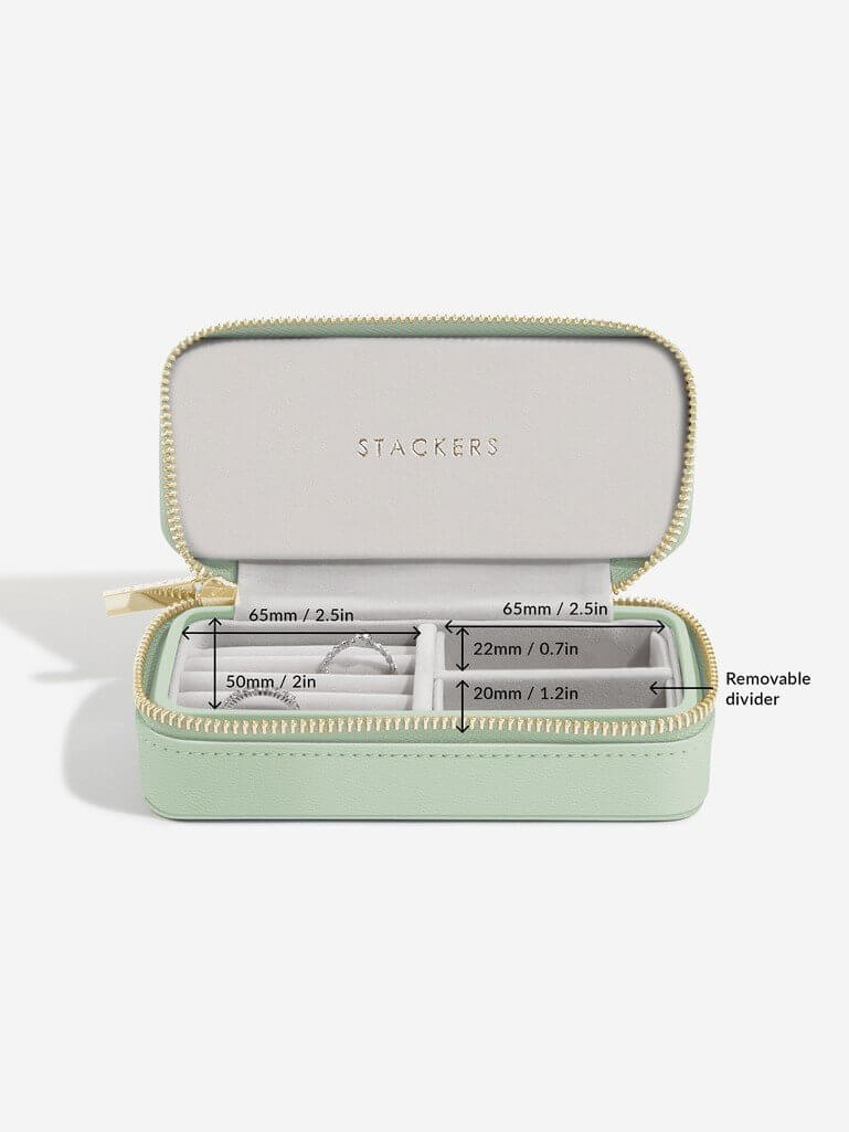 Stackers Medium Travel Jewellery Box Sage Green - WARDROBE - Jewellery Storage - Soko and Co