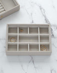 Stackers Mini 11 Compartment Jewellery Tray Taupe - WARDROBE - Jewellery Storage - Soko and Co