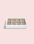 Stackers Mini 11 Compartment Jewellery Tray White - WARDROBE - Jewellery Storage - Soko and Co