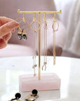 Stackers Mini T-Bar Jewellery Stand Rose Quartz - WARDROBE - Jewellery Storage - Soko and Co