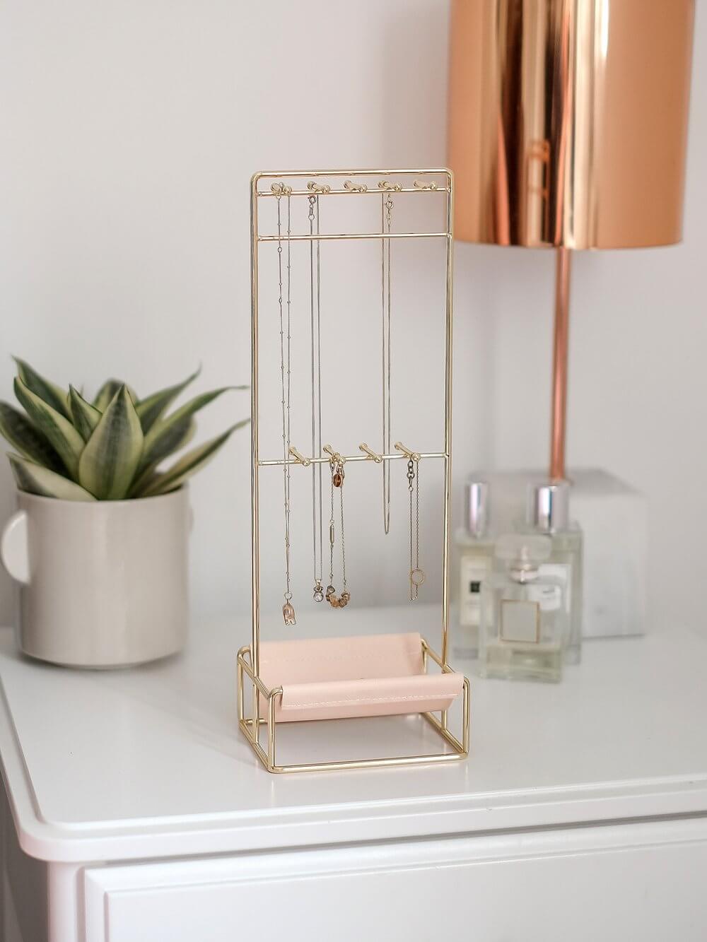 Stackers Scoop Jewellery Stand Blush & Gold - WARDROBE - Jewellery Storage - Soko and Co