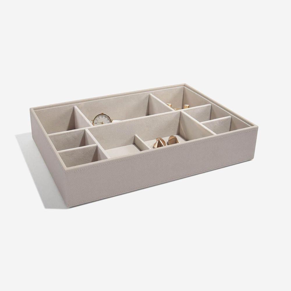 Stackers Supersize 11 Compartment Deep Jewellery Tray Taupe - WARDROBE - Jewellery Storage - Soko and Co