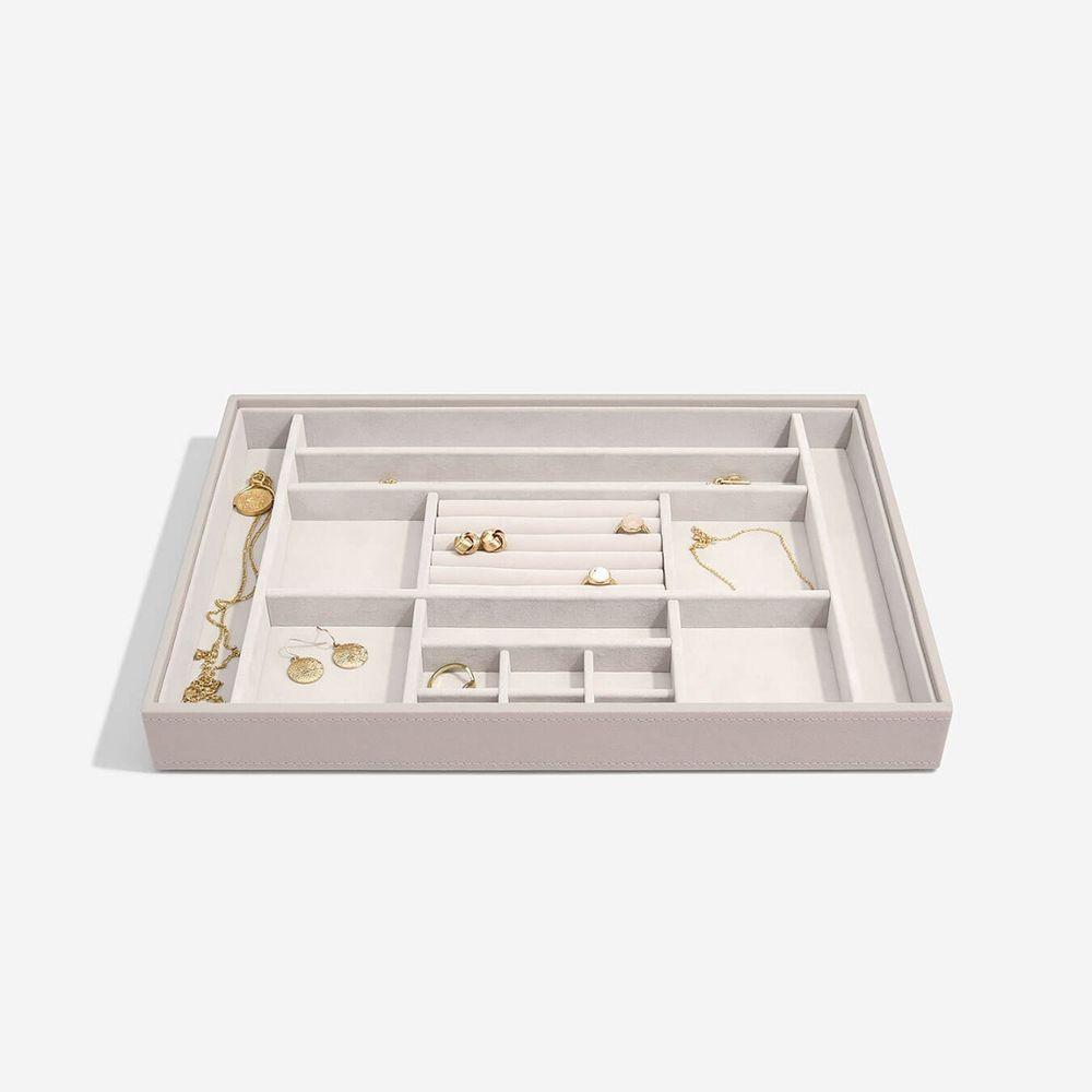 Stackers Supersize 16 Compartment Jewellery Tray Taupe - WARDROBE - Jewellery Storage - Soko and Co