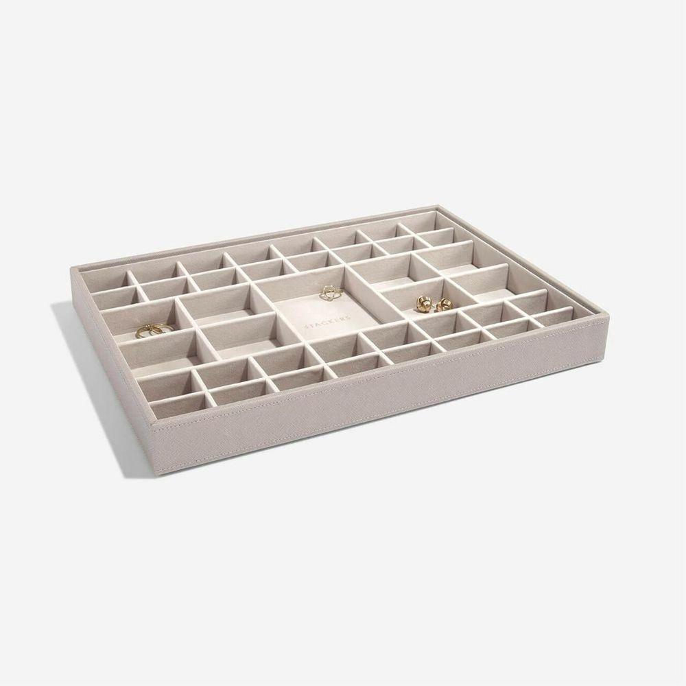 Stackers Supersize 41 Compartment Jewellery Tray Taupe - WARDROBE - Jewellery Storage - Soko and Co