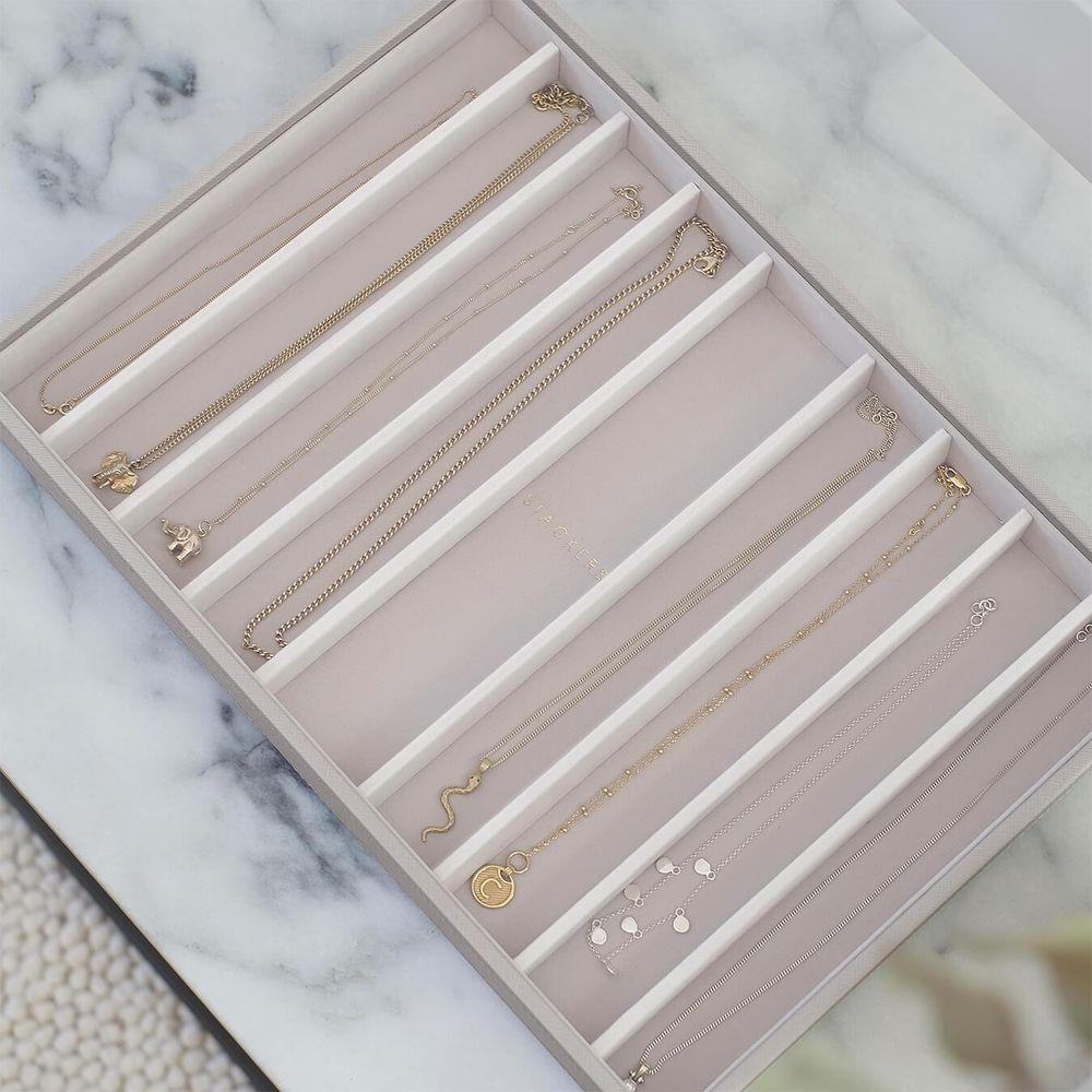 Stackers Supersize 9 Compartment Jewellery Tray Taupe - WARDROBE - Jewellery Storage - Soko and Co