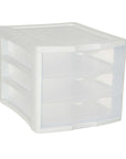 Sterilite 3 Drawer Clearview Drawer Unit White - HOME STORAGE - Office Storage - Soko and Co