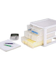 Sterilite 3 Drawer Clearview Drawer Unit White - HOME STORAGE - Office Storage - Soko and Co