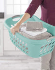 Sterilite 44L Hip Hugger Laundry Basket Aqua - LAUNDRY - Baskets and Trolleys - Soko and Co