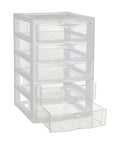 Sterilite 5 Drawer Small Drawer Unit White - HOME STORAGE - Office Storage - Soko and Co