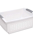 Sterilite Large Stackable Storage Basket White - LAUNDRY - Baskets and Trolleys - Soko and Co