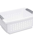 Sterilite Medium Stackable Storage Basket White - LAUNDRY - Baskets and Trolleys - Soko and Co