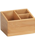 Terra Bamboo 3 Compartment Organiser - BATHROOM - Makeup Storage - Soko and Co