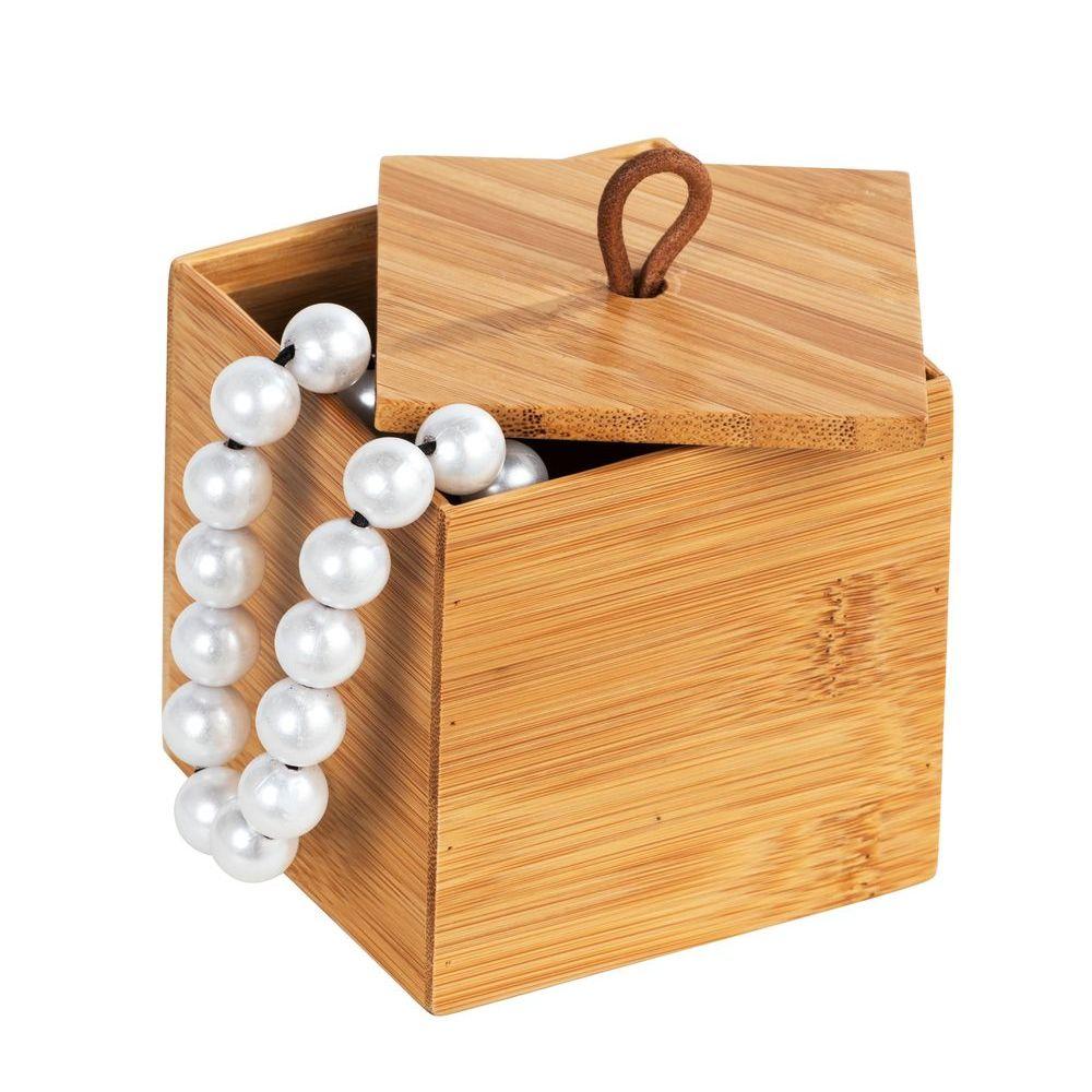 Terra Bamboo Storage Box with Lid Small - BATHROOM - Makeup Storage - Soko and Co