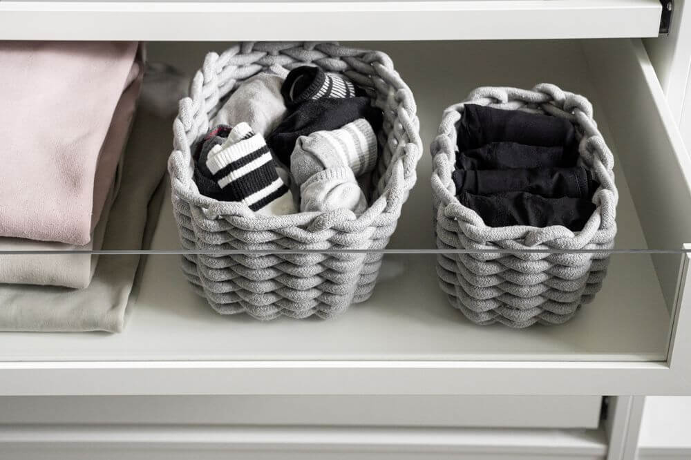 Tia Rectangular Woven Storage Basket Medium - HOME STORAGE - Baskets and Totes - Soko and Co