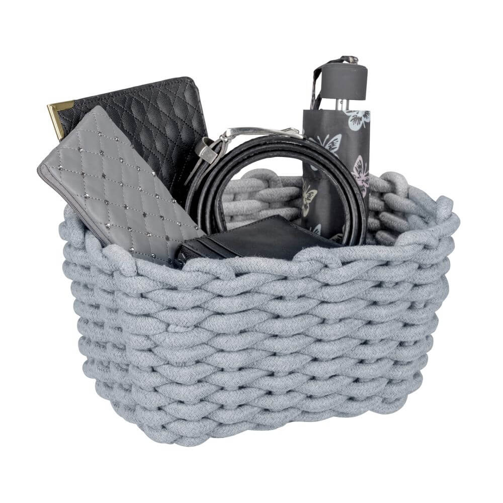 Tia Rectangular Woven Storage Basket Medium - HOME STORAGE - Baskets and Totes - Soko and Co