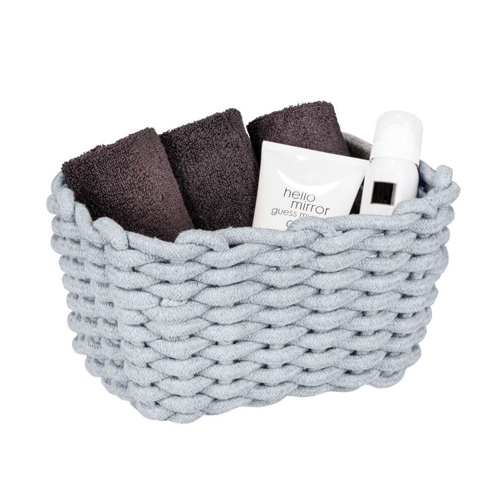 Tia Rectangular Woven Storage Basket Medium - HOME STORAGE - Baskets and Totes - Soko and Co