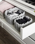 Tia Rectangular Woven Storage Basket Small - HOME STORAGE - Baskets and Totes - Soko and Co