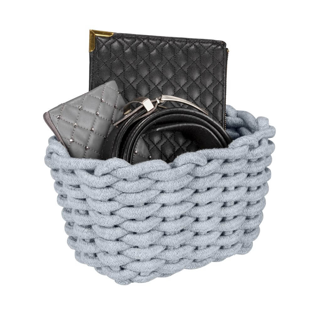 Tia Rectangular Woven Storage Basket Small - HOME STORAGE - Baskets and Totes - Soko and Co