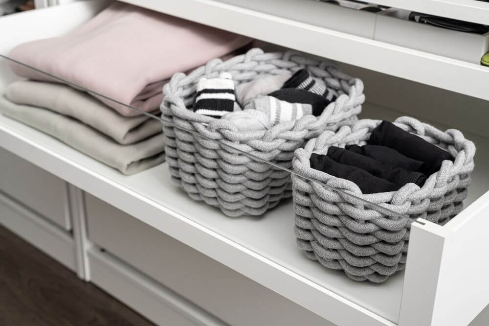 Tia Rectangular Woven Storage Basket Small - HOME STORAGE - Baskets and Totes - Soko and Co