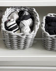 Tia Rectangular Woven Storage Basket Small - HOME STORAGE - Baskets and Totes - Soko and Co