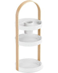 Umbra Bellwood 3 Tier Makeup Organiser Natural & White - BATHROOM - Makeup Storage - Soko and Co