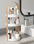 Umbra Bellwood 3 Tier Makeup Organiser Natural & White - BATHROOM - Makeup Storage - Soko and Co