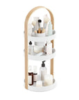 Umbra Bellwood 3 Tier Makeup Organiser Natural & White - BATHROOM - Makeup Storage - Soko and Co