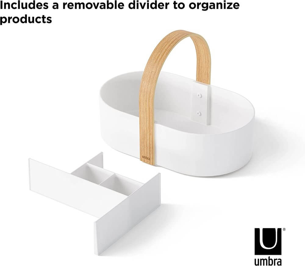 Umbra Bellwood Bathroom Storage Caddy White - BATHROOM - Makeup Storage - Soko and Co