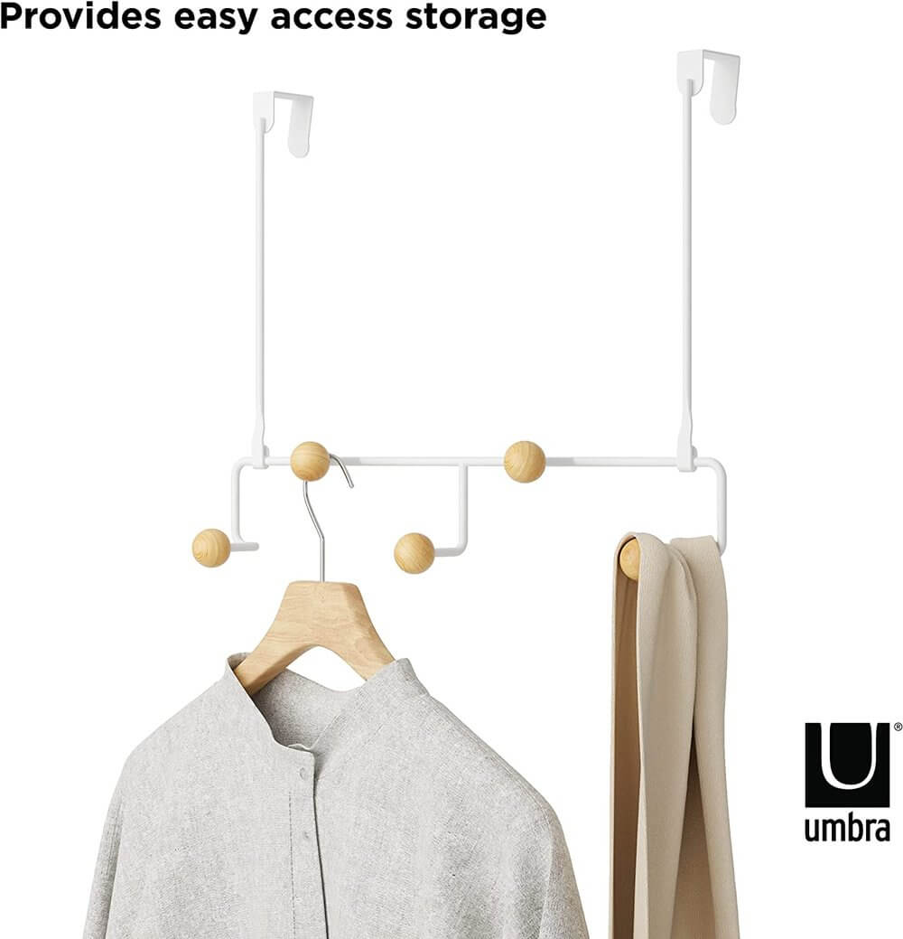 Umbra Estique 5 Hook Over Door Hook White - WARDROBE - Over the Door Hooks - Soko and Co