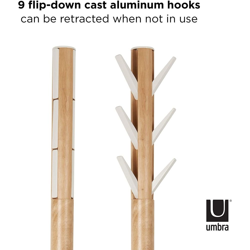 Umbra Flapper Hat &amp; Coat Rack Natural &amp; White - HOME STORAGE - Hat and Coat Racks - Soko and Co