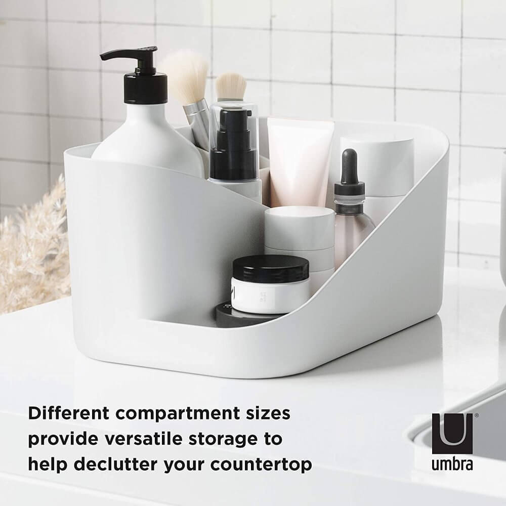 Umbra Glam Makeup Organiser White - BATHROOM - Makeup Storage - Soko and Co