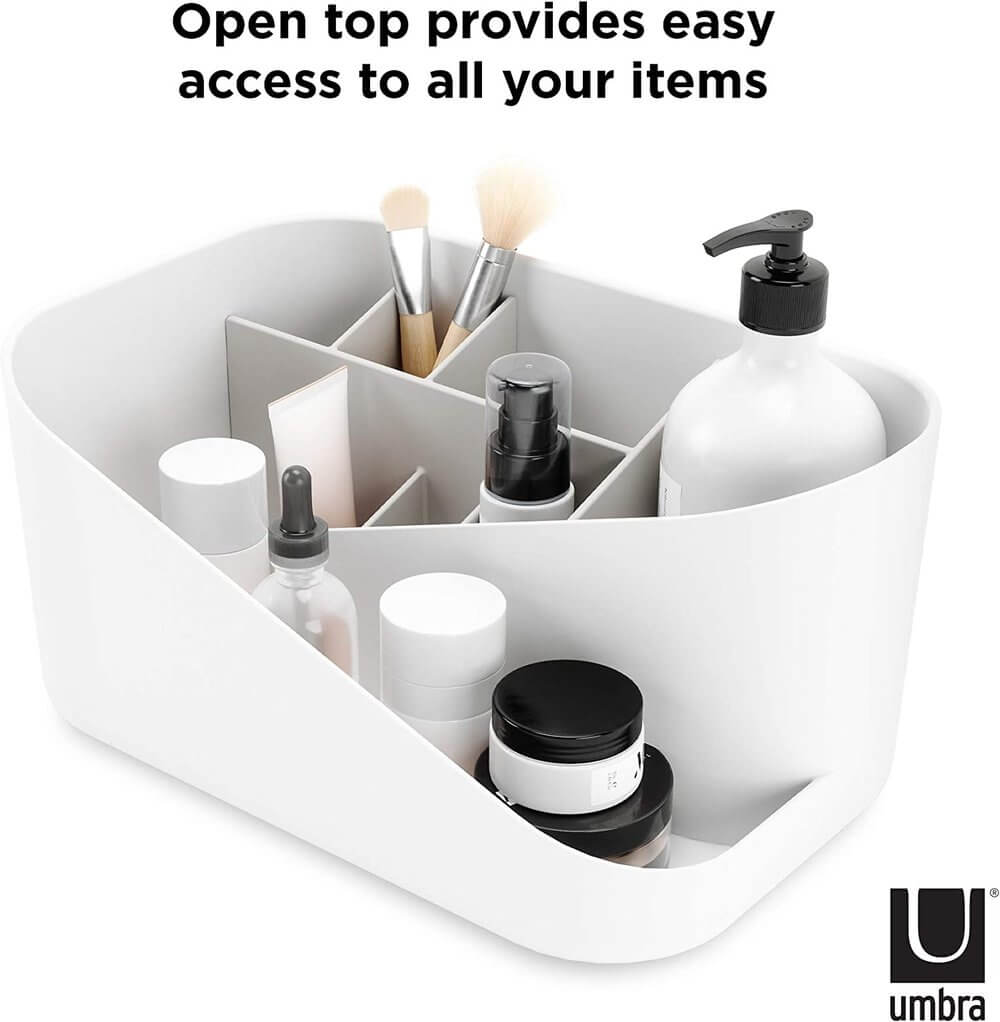 Umbra Glam Makeup Organiser White - BATHROOM - Makeup Storage - Soko and Co