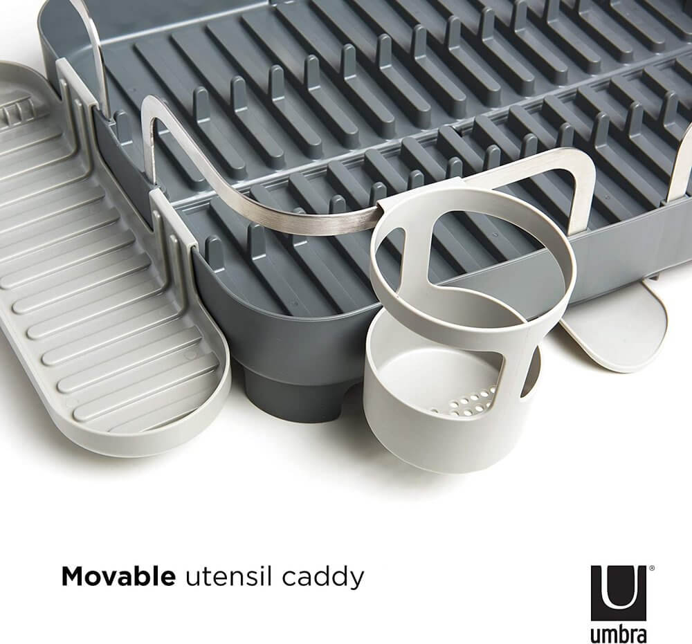 Umbra Holster Deluxe Dish Rack Charcoal Grey - KITCHEN - Dish Racks and Mats - Soko and Co