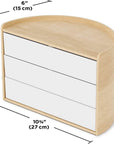 Umbra Moona 3 Drawer Jewellery Box White - WARDROBE - Jewellery Storage - Soko and Co