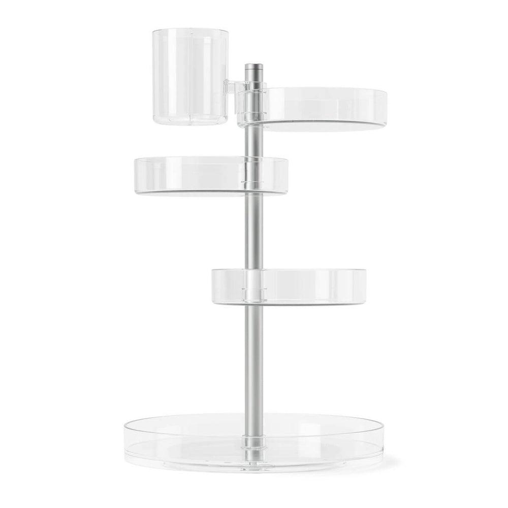 Umbra Pirouette Rotating Makeup Organiser Clear - BATHROOM - Makeup Storage - Soko and Co