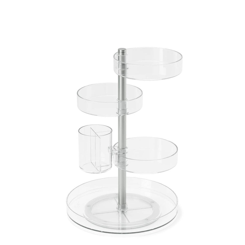 Umbra Pirouette Rotating Makeup Organiser Clear - BATHROOM - Makeup Storage - Soko and Co