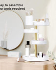 Umbra Pirouette Rotating Makeup Organiser White - BATHROOM - Makeup Storage - Soko and Co