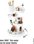 Umbra Pirouette Rotating Makeup Organiser White - BATHROOM - Makeup Storage - Soko and Co