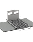 Umbra Udry Over Sink Dish Rack & Microfibre Drying Mat Grey - KITCHEN - Dish Racks and Mats - Soko and Co