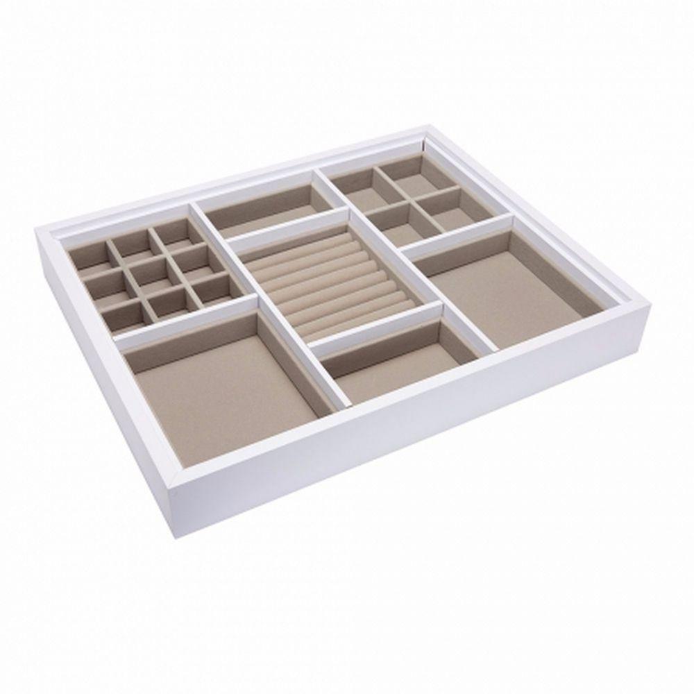 Urburn Medium Jewellery Tray for Elfa Drawers White - WARDROBE - Jewellery Storage - Soko and Co