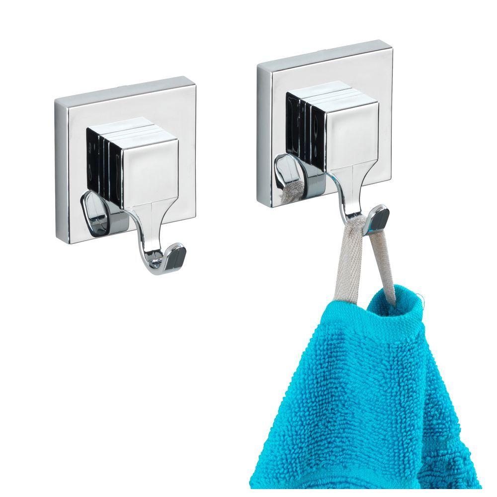 Vac Lock Stainless Steel Square Suction Hooks 2 Pack - BATHROOM - Suction - Soko and Co