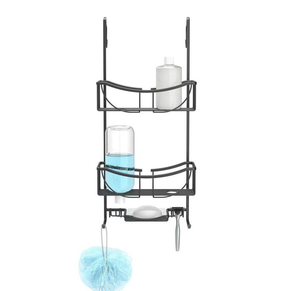 Venus 3 Tier Aluminium Over Door Shower Caddy Matte Black - BATHROOM - Shower Caddies - Soko and Co