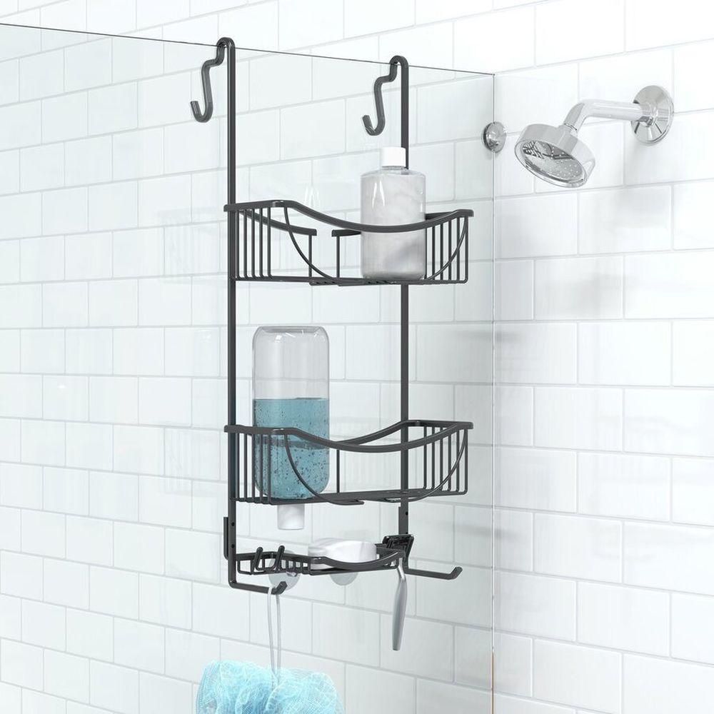 Venus 3 Tier Aluminium Over Door Shower Caddy Matte Black - BATHROOM - Shower Caddies - Soko and Co