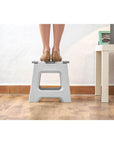 Vigar 32cm Compact Folding Step Stool Grey - LAUNDRY - Ladders - Soko and Co