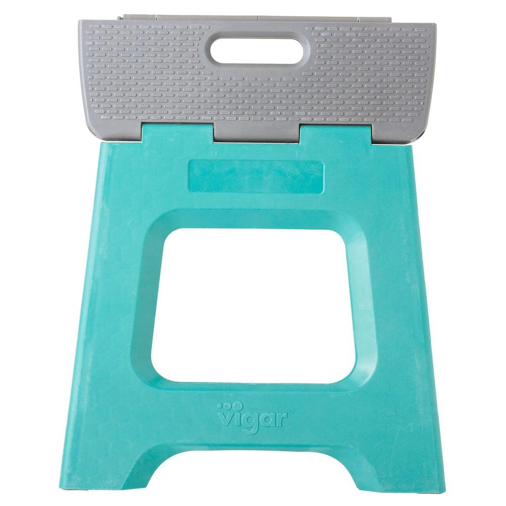 Vigar 32cm Compact Folding Step Stool Turquoise - LAUNDRY - Ladders - Soko and Co