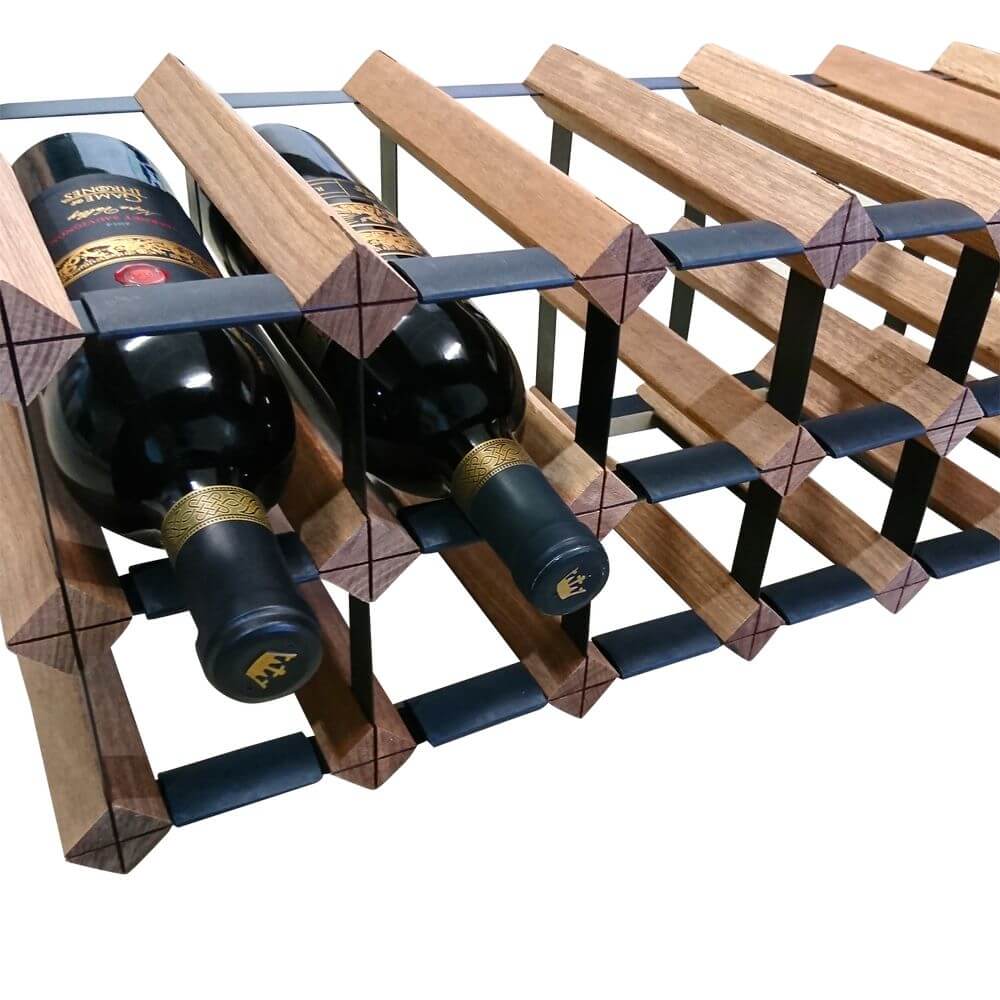 Vino Stack 12 Pocket Mahogany Wine Rack - WINE - Wine Racks - Soko and Co